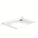 Pravokutna tuš kada Roth Flat Kvadro 80x90 cm od bijelog akrila s niskim ulazom