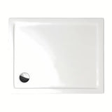 Pravokutna tuš kada Roth Flat Kvadro 80x90 cm od bijelog akrila s niskim ulazom