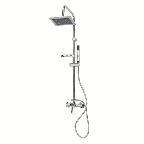 Tuš sustav Roth Florida Combi s jednoručnom slavinom u izvedbi chrome s ručnim i nadglavnim tušem.