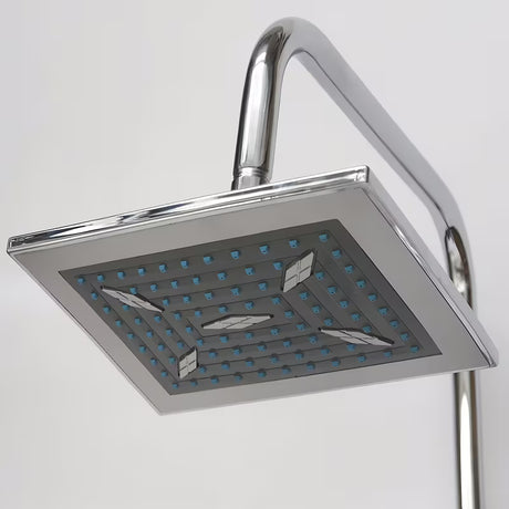 Tuš sustav Roth Florida Combi s jednoručnom slavinom u izvedbi chrome s ručnim i nadglavnim tušem.