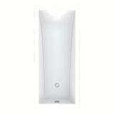Pravokutna akrilna kada Roth Kubic Neo 160x80 cm modernog dizajna