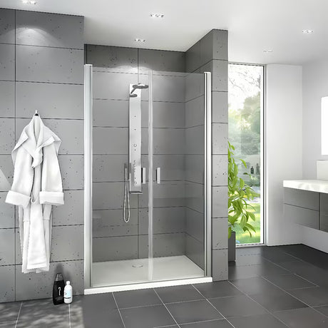 Tuš vrata Roth Limaya Line 90 cm s kromiranim profilom i prozirnim sigurnosnim staklom