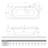 Pravokutna akrilna kada Roth Malibu Neo u simetričnom klasičnom obliku