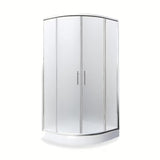 Polukružna tuš kabina Roth Project 80x80 cm u sjajnom kromu s neprozirnim staklom Matt glass.