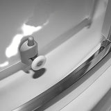 Polukružna tuš kabina Roth Project 80x80 cm u sjajnom kromu s neprozirnim staklom Matt glass.