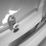 Polukružna tuš kabina Roth Project 90 x 90 cm s kliznim vratima i mat staklom u sjajnom kromu