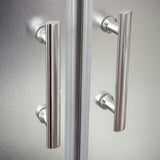 Polukružna tuš kabina Roth Project 90 x 90 cm s kliznim vratima i mat staklom u sjajnom kromu