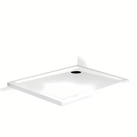 Pravokutna niska tuš kada Roth Flat Kvadro 150x80 cm od bijelog akrila