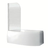 Roth Screen paravan za kadu 130x75 cm s bijelim profilom i obostranim otvaranjem
