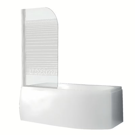 Roth Screen paravan za kadu 130x75 cm s bijelim profilom i obostranim otvaranjem