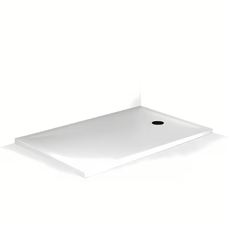 Bijela pravokutna niska tuš kada Roth Marmo Neo Square-R 140x80 cm od lijevanog mramora