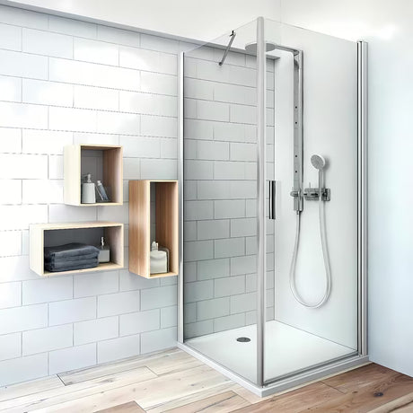 Tuš stranica za vrata  Roth Tower Line 70 cm u sjajnom kromu s prozirnim staklom