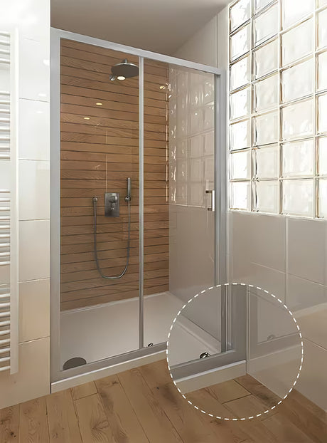 Tuš stranica za vrata  Roth Tower Line 90 cm u mat kromu s prozirnim staklom