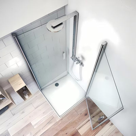 Roth Tower Line tuš vrata 90 cm u sjajnom kromu s prozirnim staklom i zaokretnim otvaranjem