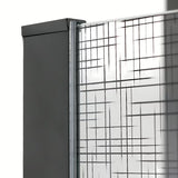 Roth Walk In Line walk-in tuš stijena 80 cm s crnim mat profilom i dekorom Potisk