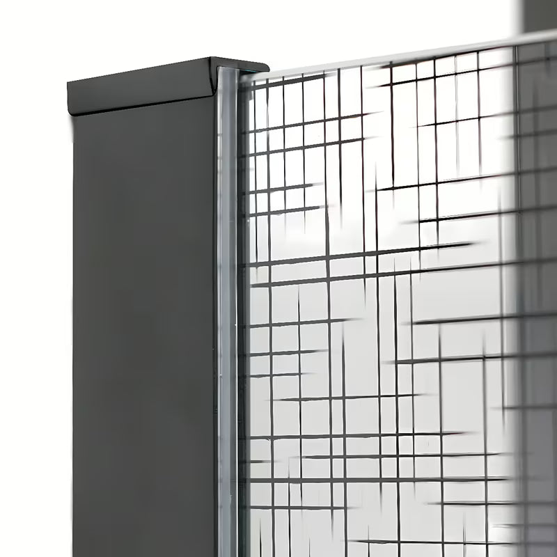 Roth Walk In Line walk-in tuš stijena 120 cm s crnim mat profilom i dekorom Potisk