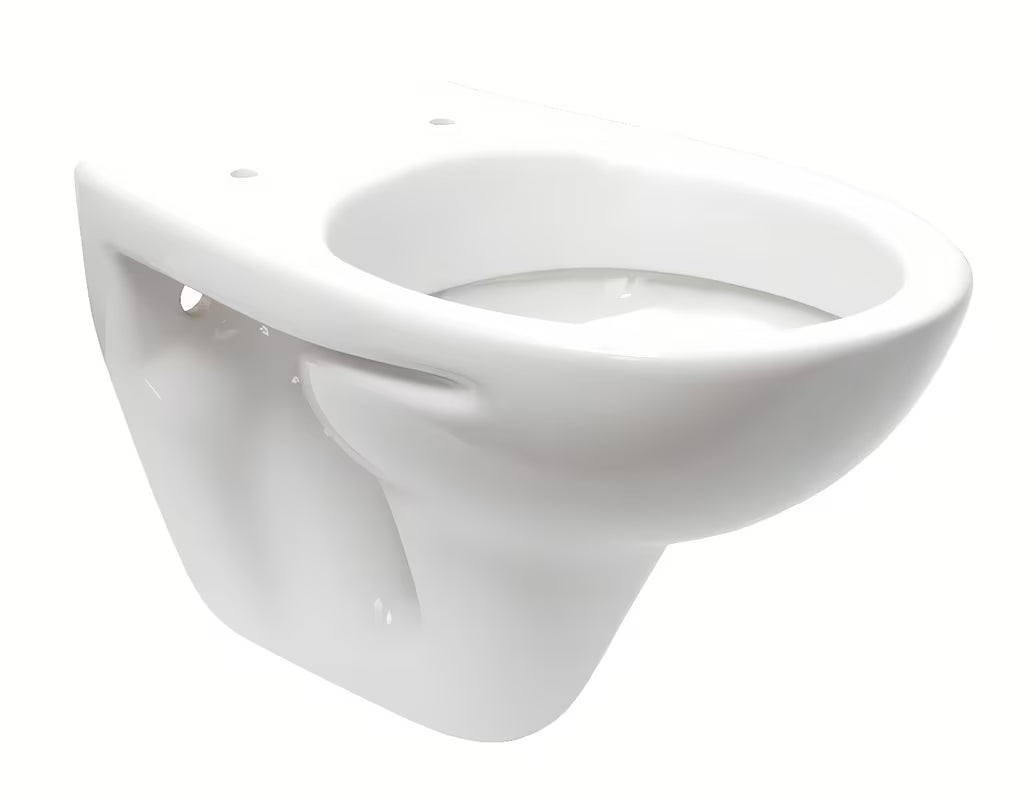 Bijeli viseća WC školjka S-Line Pro od sjajne keramike sa stražnjim odvodom