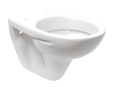Bijeli viseća WC školjka S-Line Pro od sjajne keramike sa stražnjim odvodom