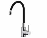 Miješalica za Sudoper S-Line sa silikonskim flexi crijevom u crnoj mat i krom izvedbi.