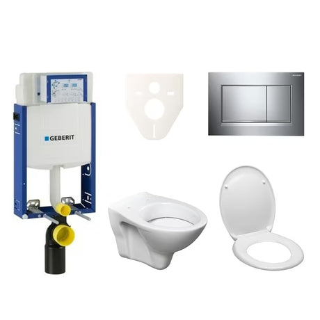 Viseći WC set S-Line Pro s modulom Geberit Kombifix, tipkom Sigma 30 i daskom za WC školjke