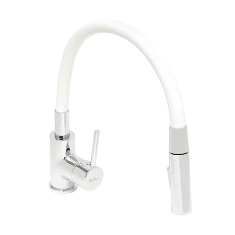 S-Line Pro miješalica za sudoper u bijeloj i krom izvedbi sa silikonskim fleksibilnim izljevom