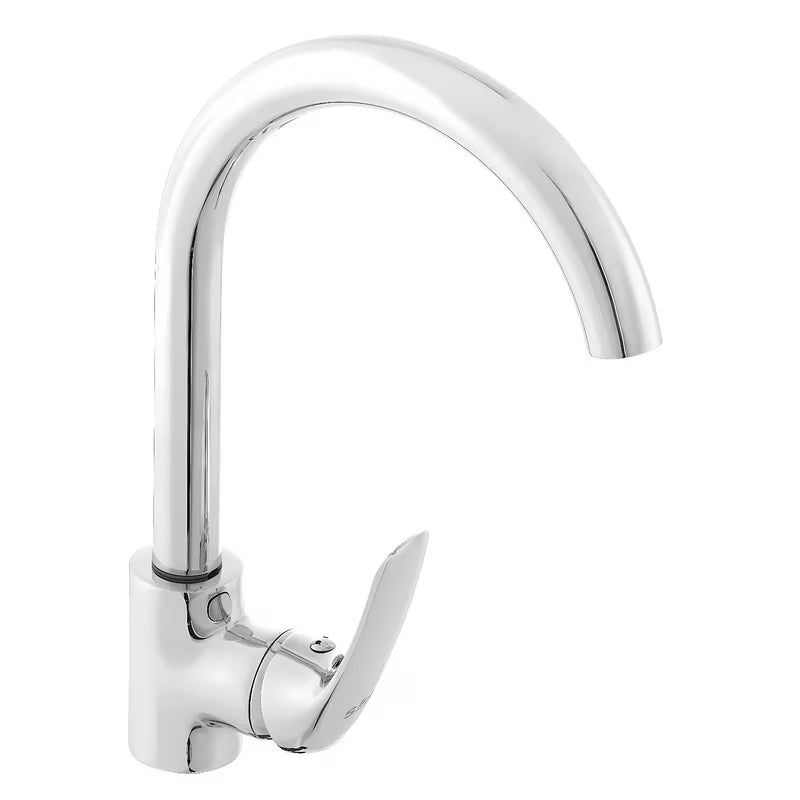 Kromirana jednoručna baterija stojeća miješalica za sudoper S-Line Pro s okretnim izljevom s uvučenim perlatorom.