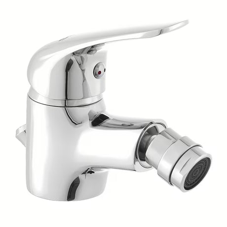 Jednoručna Baterija stojeća miješalica za bide SIKO S-Line Pro s odvodom u kromiranoj izvedbi.