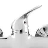 Zidna jednoručna baterija miješalica za tuš S-Line Pro u sjajnom kromu s modernim zaobljenim dizajnom.