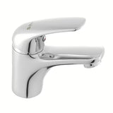 Kromirana jednoručna baterija stojeća miješalica za umivaonik S-Line Pro bez odvoda zaobljenog dizajna.