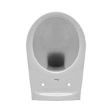 Bijeli viseća WC školjka SIKO S-Line Pro bez sustava za ispiranje s vodoravnim odvodom.