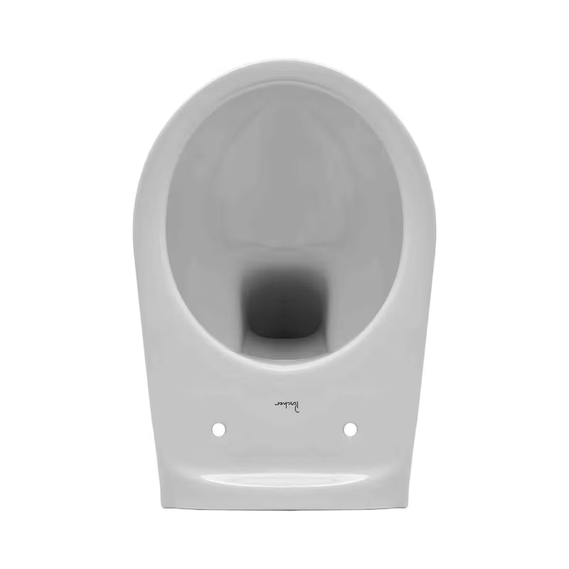 Bijeli viseća WC školjka SIKO S-Line Pro bez sustava za ispiranje s vodoravnim odvodom.