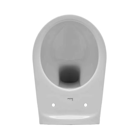 Bijeli viseća WC školjka SIKO S-Line Pro bez sustava za ispiranje s vodoravnim odvodom.