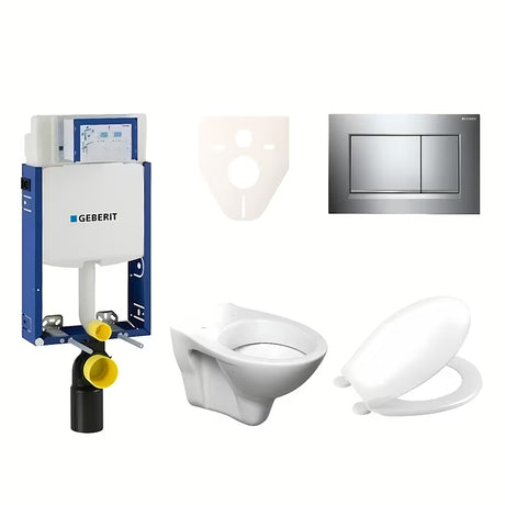Viseći WC set S-Line Pro s modulom Geberit Kombifix, tipkom Sigma 30 i sjedalom URBAN