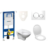 Viseći WC set S-line Pro s modulom Geberit Duofix, daskom za WC EASY2233 i tipkom Sigma 20