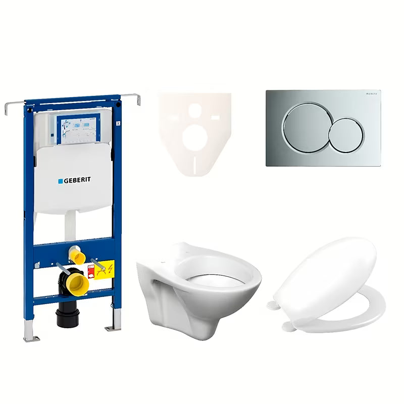 Viseći WC set S-Line Pro s modulom Geberit Duofix, daskom za WC URBAN i tipkom Sigma 01 sjajni krom