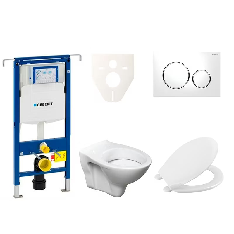 Viseći WC set S-Line Pro s modulom Geberit Duofix, vodokotlićem, daskom za WC URBAN i tipkom Sigma 20