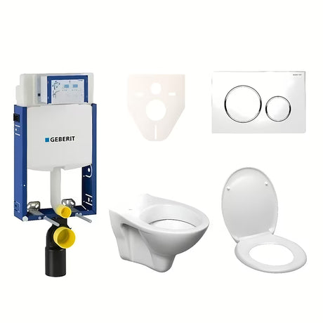 Viseći WC set S-Line Pro s modulom Geberit Kombifix, tipkom Sigma 20 i WC školjke daskom