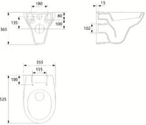 Viseći WC set S-Line Pro s modulom Geberit Kombifix, tipkom Sigma 20 i WC školjke daskom