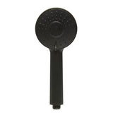 Ručni tuš S-Line Pro u mat crnoj izvedbi s okruglim dizajnom i tri vrste mlaza