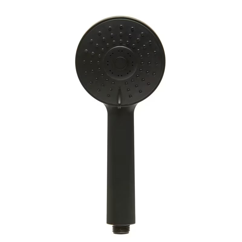 Ručni tuš S-Line Pro u mat crnoj izvedbi s okruglim dizajnom i tri vrste mlaza