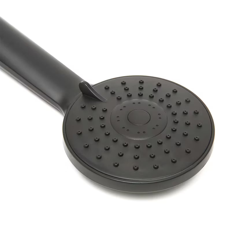 Ručni tuš S-Line Pro u mat crnoj izvedbi s okruglim dizajnom i tri vrste mlaza