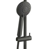 Tuš set S-Line u crnoj mat boji s 3-funkcijskim ručnim tušem i podesivim držačem