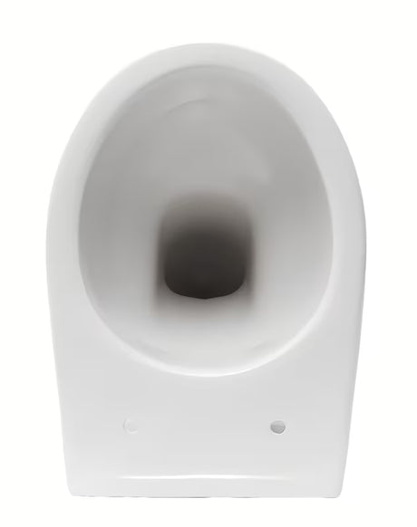 Bijeli viseća WC školjka S-Line Pro od sjajne keramike sa stražnjim odvodom