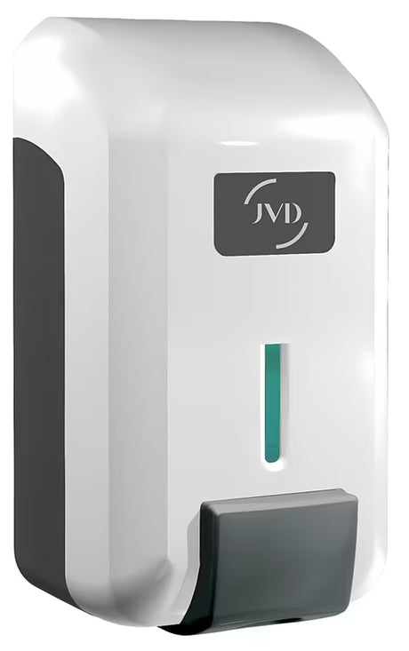 Bijeli zidni zaključavajući dozator za gel sapun i dezinfekciju sa spremnikom od 700 ml.