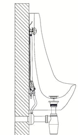 Bijeli keramički pisoar Sanela Domino s infracrvenim senzorom i automatskim ispiranjem