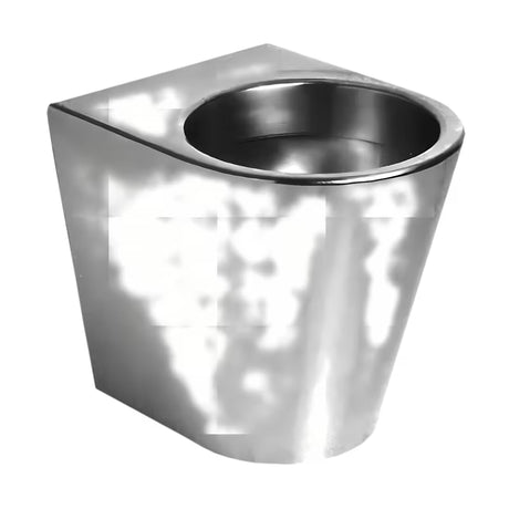 Nehrđajući antivandal stojeća WC školjka Sanela Supersteel s mat površinom i konusnim oblikom