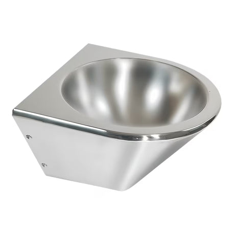 Antivandal viseće konusni nehrđajući umivaonik Sanela Supersteel s mat površinom