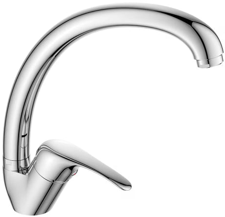 Sapho Kasiopea jednoručna baterija stojeća miješalica za sudoper s okretnim izljevom u krom izvedbi.