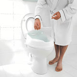 Bijelo povišeno WC daska Ridder od polipropilena pro za udobnije sjedenje i ustajanje