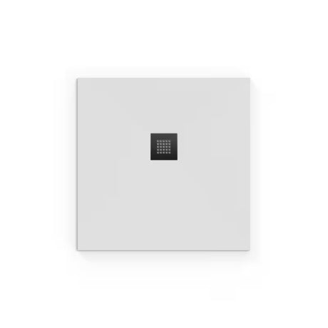 Bijela kvadratna tuš kada SAT Alek 90x90 cm od lijevanog mramora, niskog profila